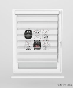 پرده زبرا اتاق دخترانه حیوانات مدل CAT