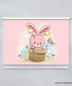 پرده شید بالارو صورتی مدل خرگوش