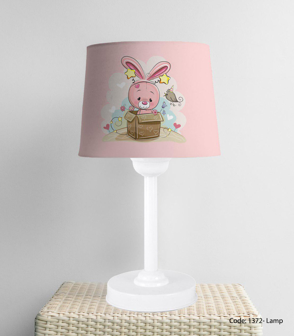 آباژور رومیزی صورتی مدل خرگوش