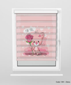 پرده زبرا خرسی مدل FLOWER