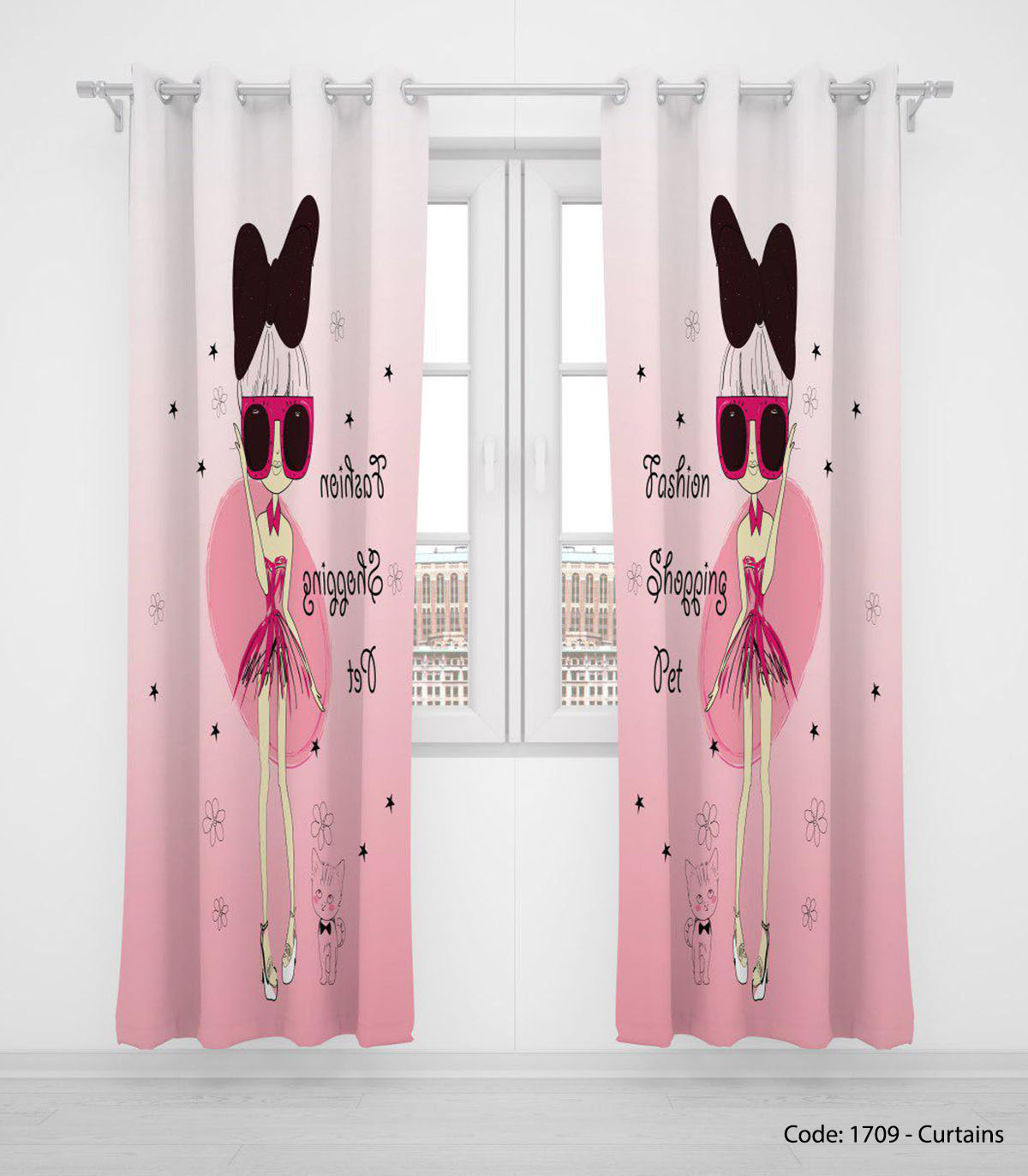 پرده پانچی اتاق نوجوان مدل PET