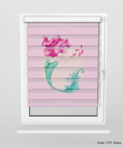 پرده زبرا اتاق کودک مدل MERMAID