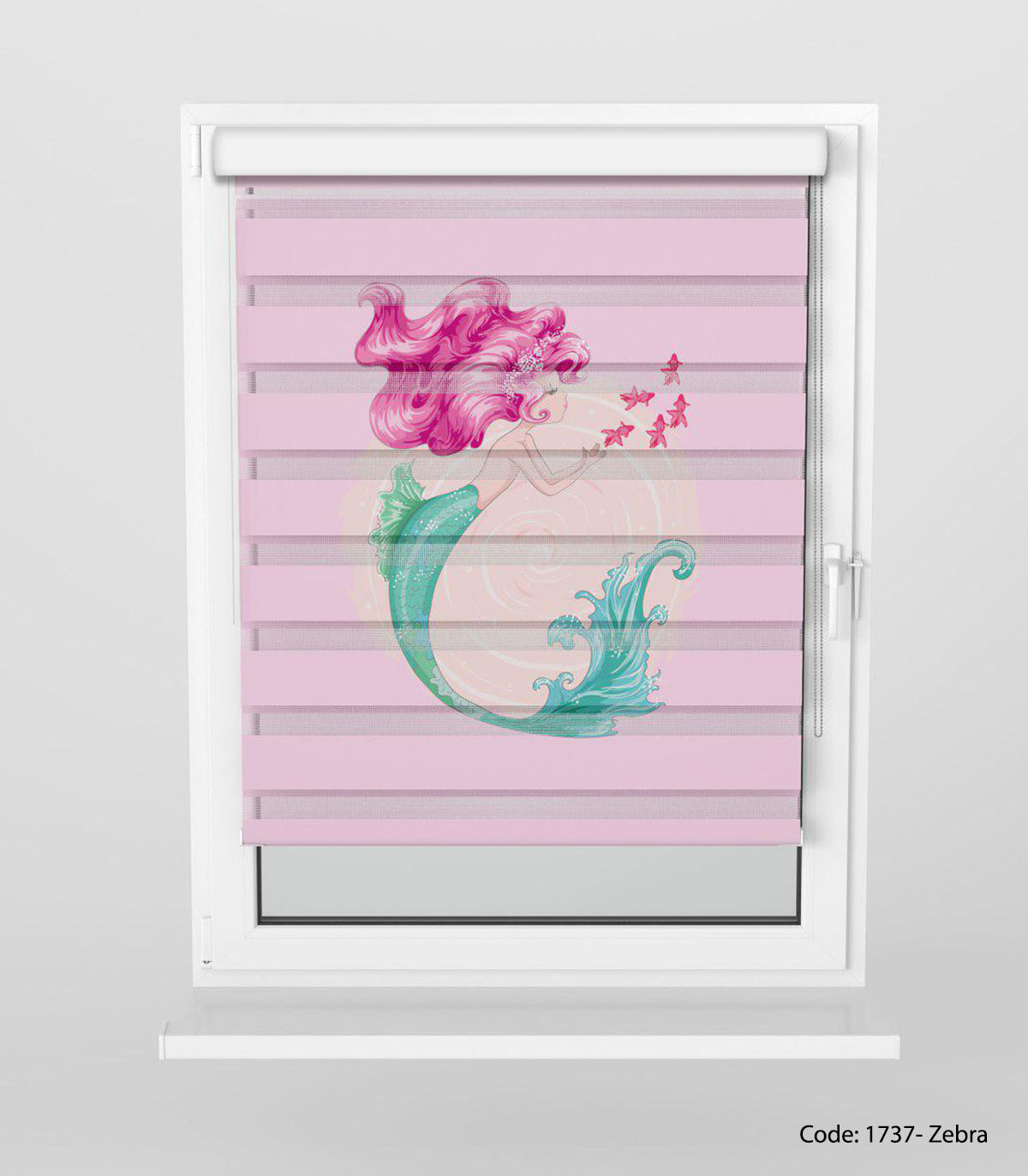 پرده زبرا اتاق کودک مدل MERMAID