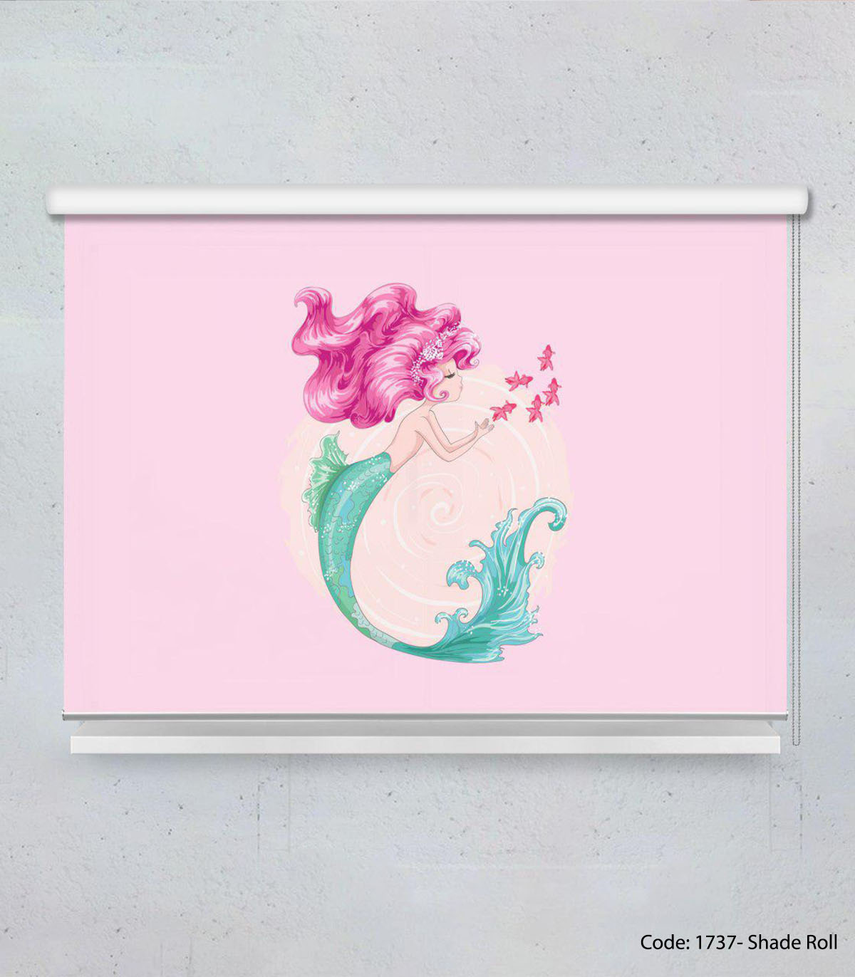 پرده شیدرول اتاق کودک مدل MERMAID