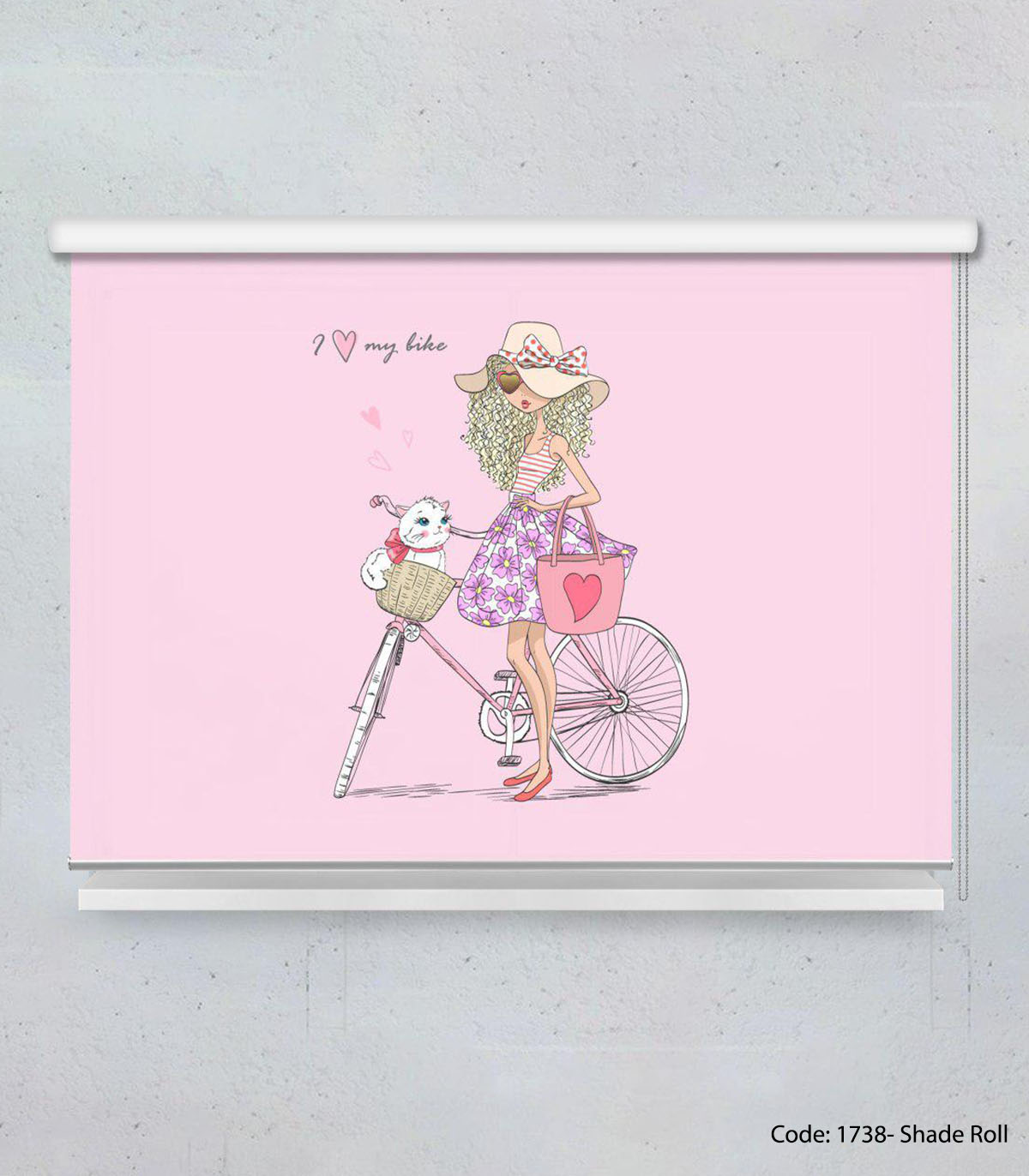 پرده شیدرول دخترانه مدل BIKE