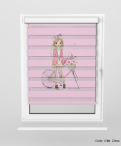 پرده زبرا اتاق کودک مدل BICYCLE