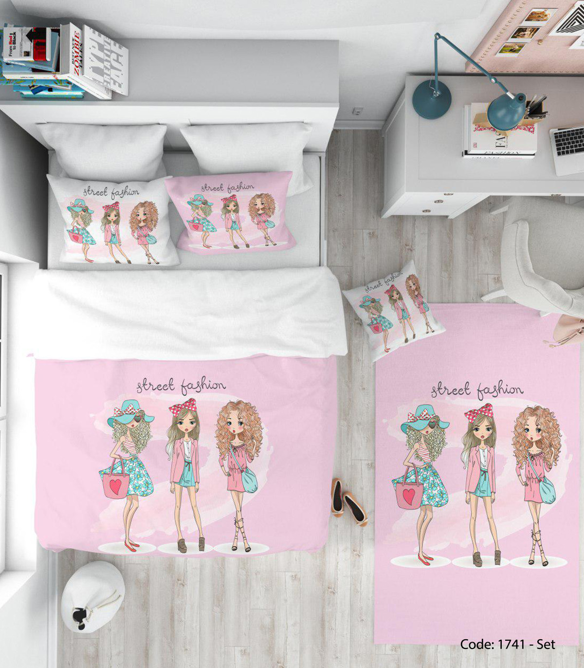 روتختی اتاق نوجوان مدل STREET FASHION