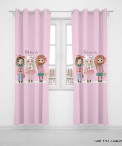 پرده پانچی اتاق کودک دخترانه مدل CUTE CAT