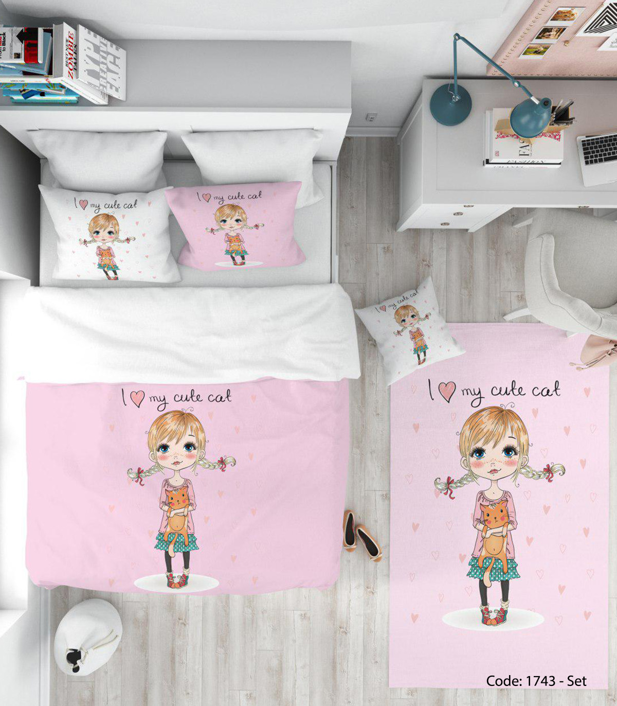 روتختی و ملحفه چاپی مدل LITTLE PRINCESS