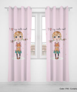 پرده دو تکه پانچی مدل LITTLE PRINCESS