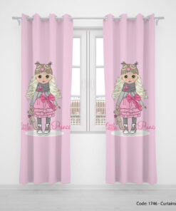 پرده پانچی صورتی دخترانه مدل DREAM 2