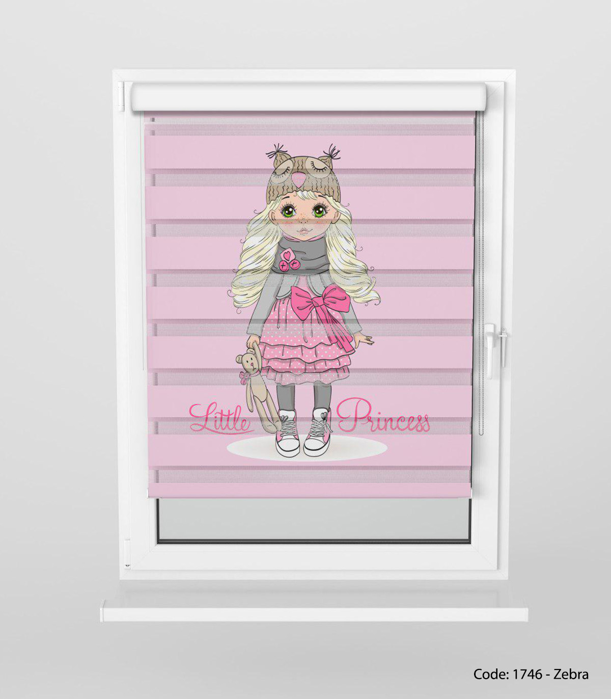 پرده زبرا صورتی دخترانه مدل DREAM 2