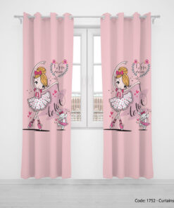 پرده پانچی دو تکه اتاق کودک مدل HAPPY DANCE