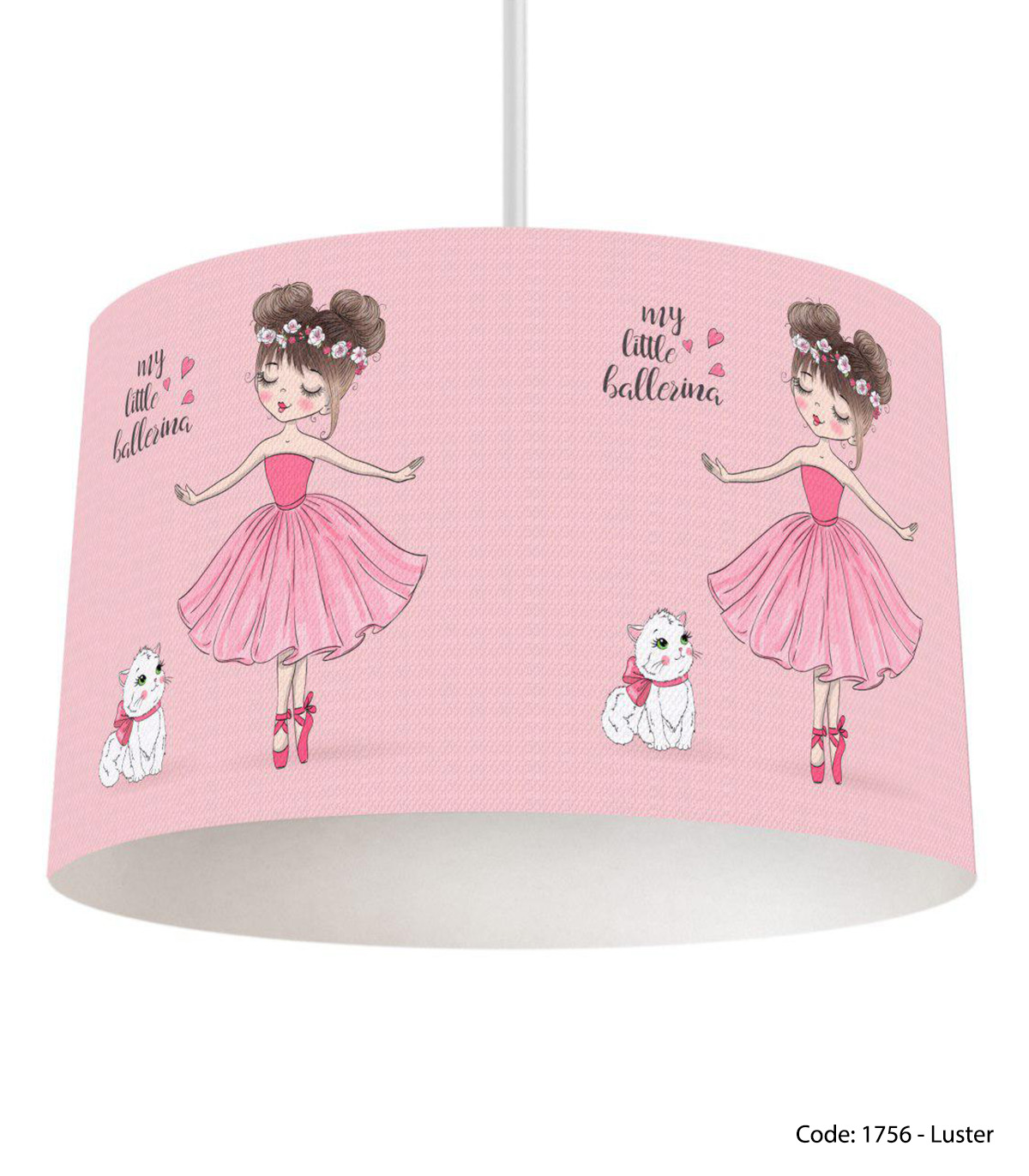 لوستر آباژوری صورتی دخترانه مدل LITTLE BALLESINA