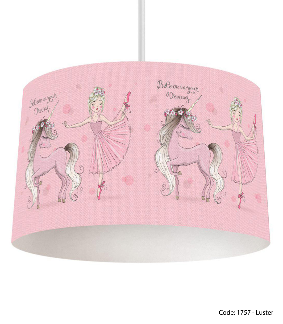 لوستر سقفی اتاق کودک دخترانه مدل UNICORN