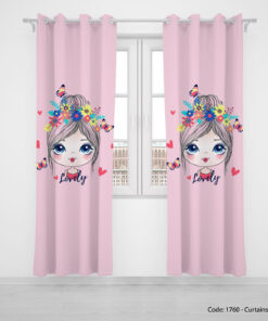 پرده پانچی دو تکه مناسب سیسمونی مدل LOVELY GIRL