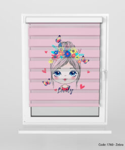 پرده زبرا مناسب سیسمونی مدل LOVELY GIRL