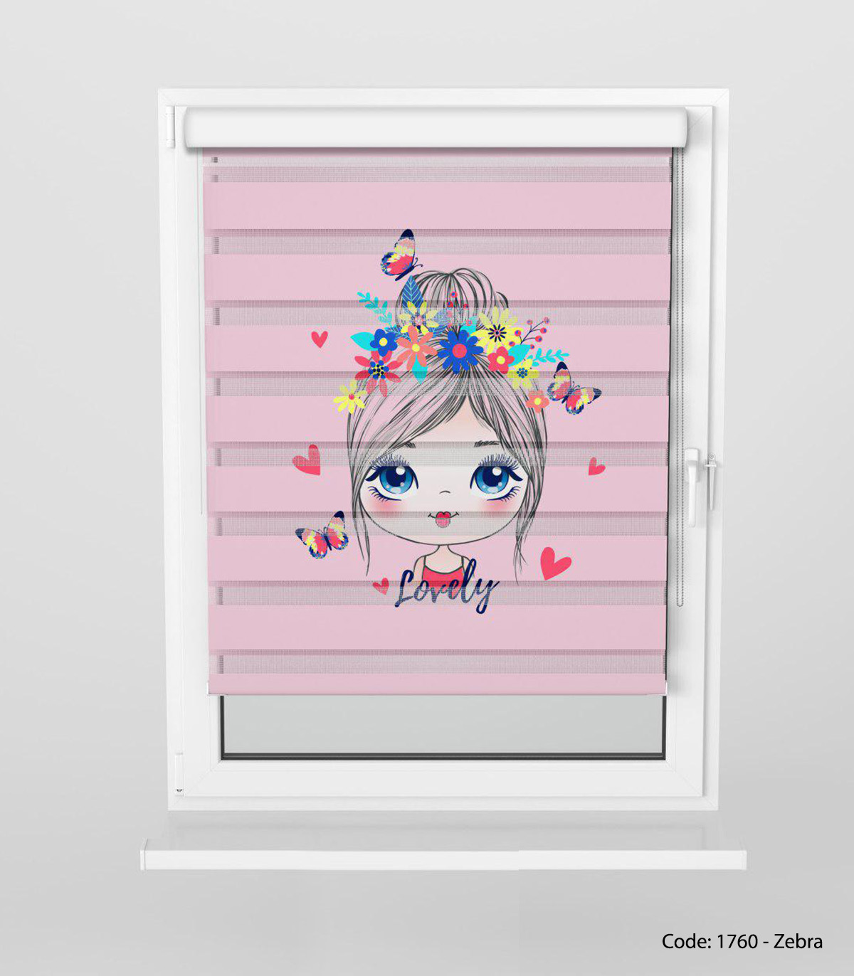 پرده زبرا مناسب سیسمونی مدل LOVELY GIRL