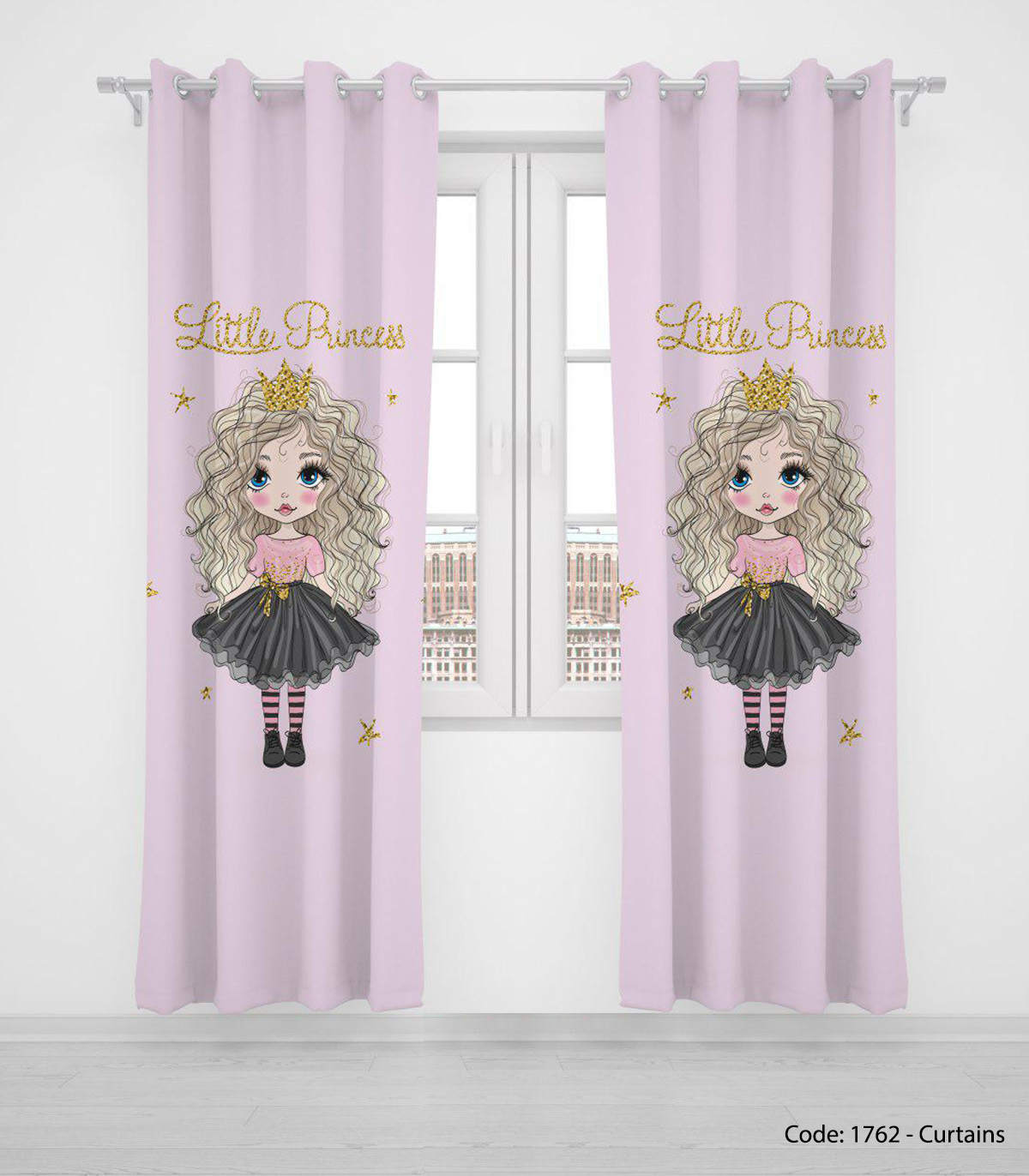 پرده پانچی مخصوص اتاق دختران مدل PRINCESS