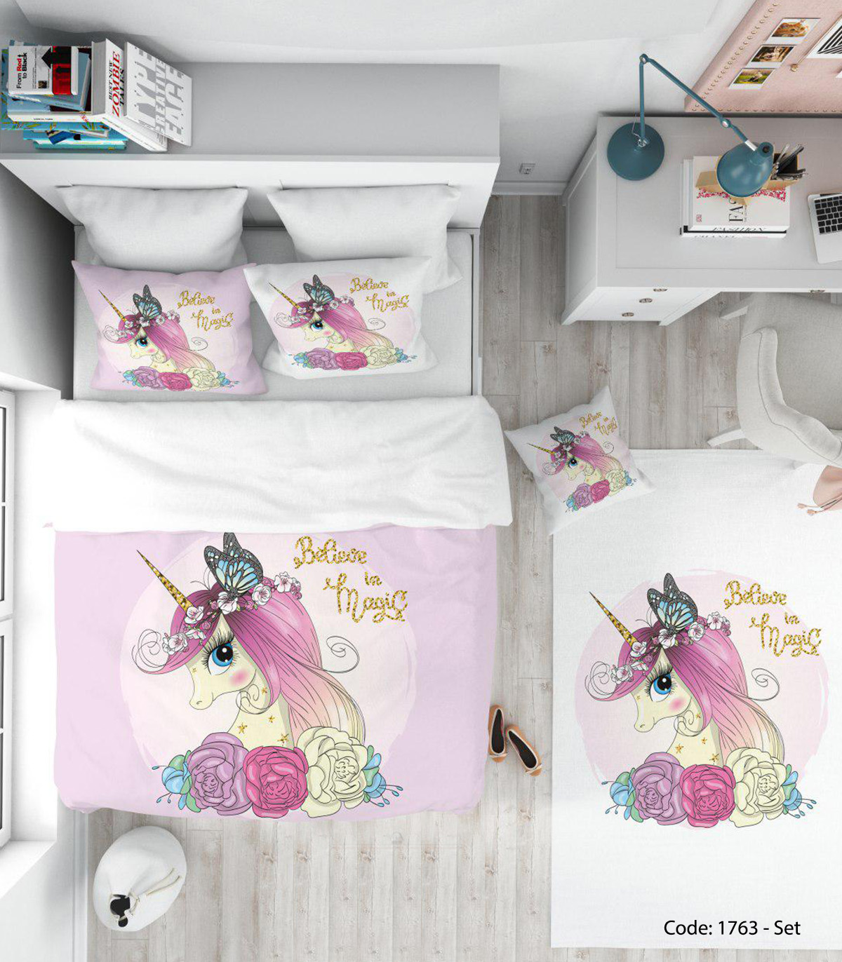 ست روتختی دخترانه تک شاخ