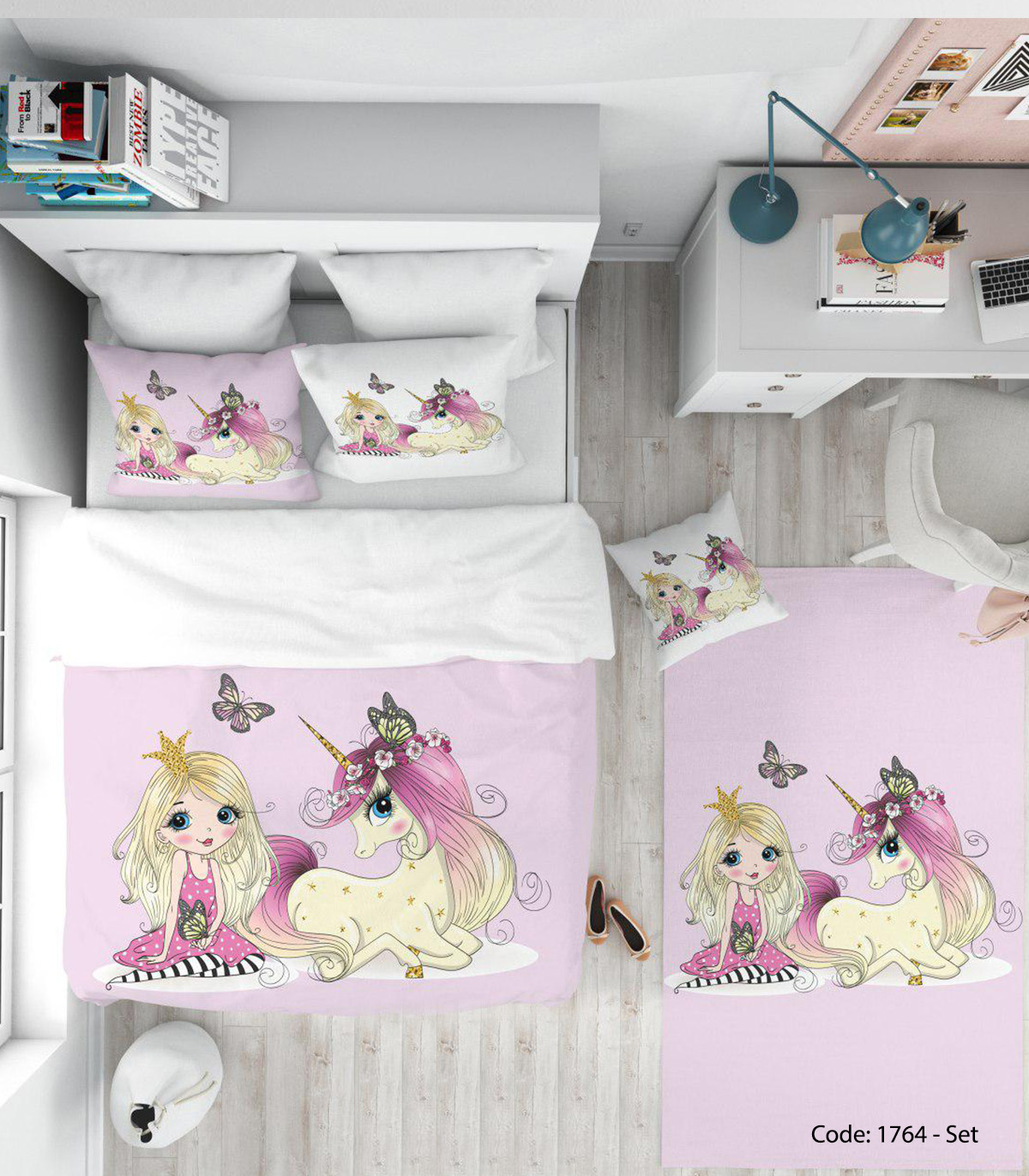 ست روتختی دخترانه صورتی یونیکورن