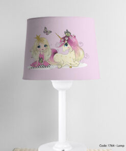 آباژور رومیزی دخترانه صورتی یونیکورن