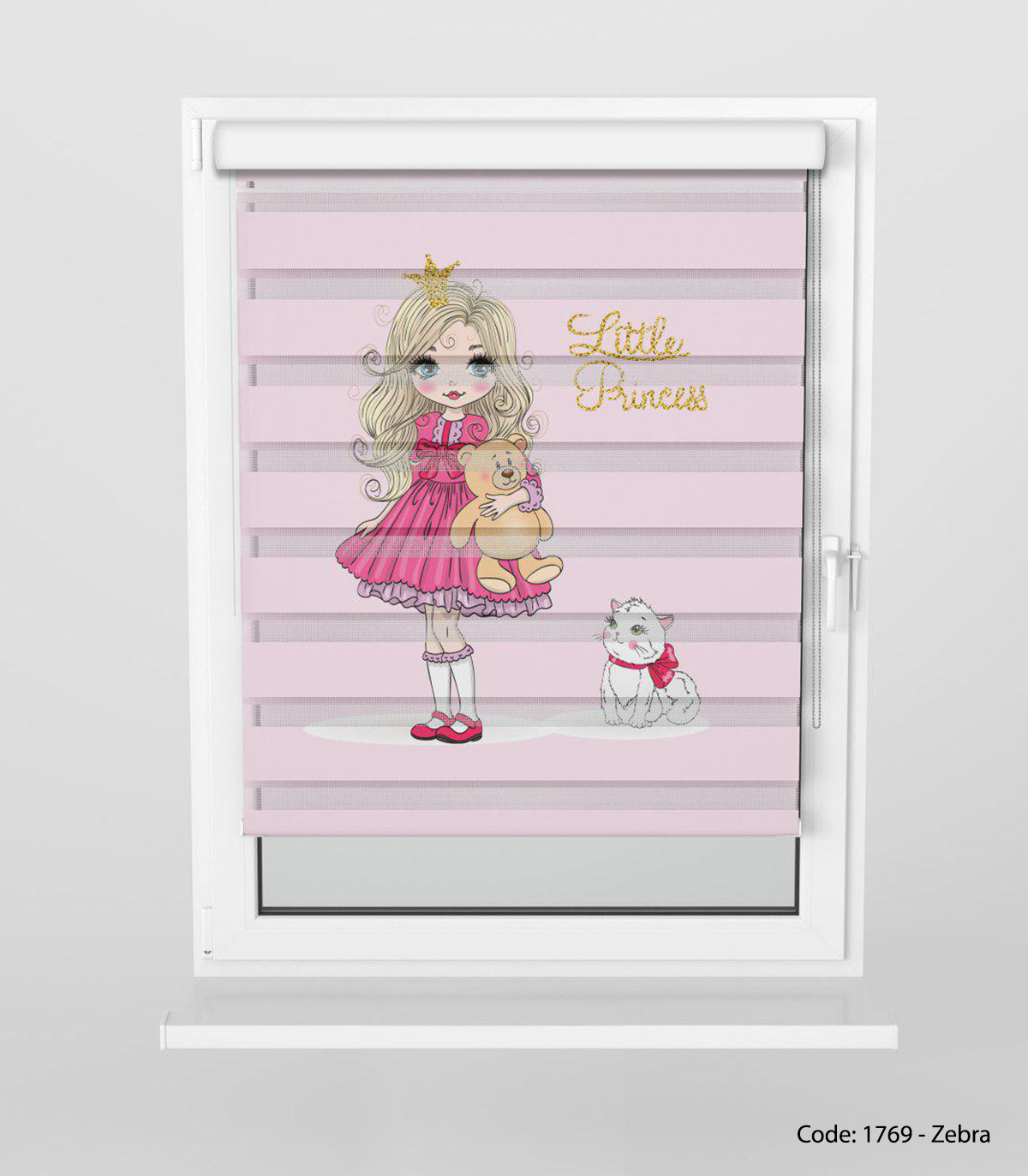 پرده زبرا اتاق کودک مدل BEAR AND CAT