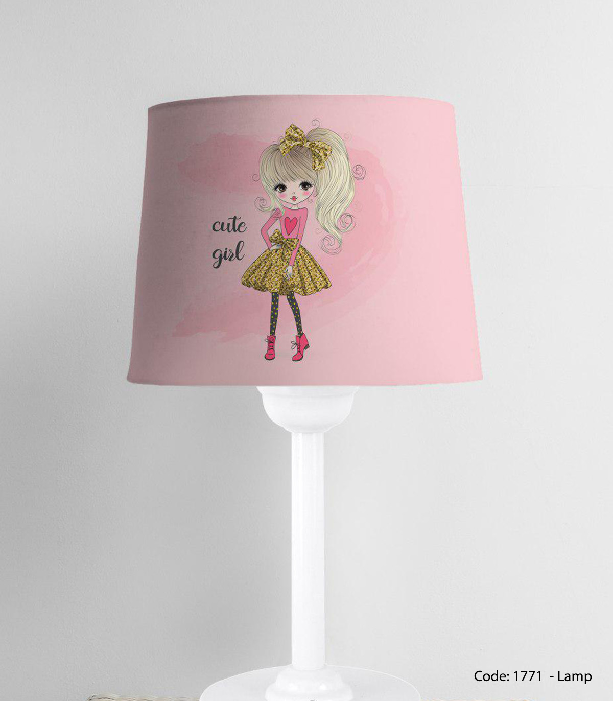 آباژور رومیزی دخترانه مدل CUTE GIRL