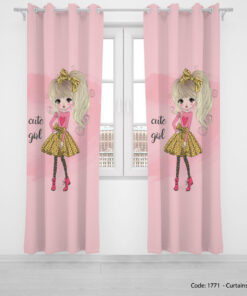 پرده پانچی دخترانه مدل CUTE GIRL