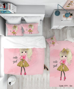 ست روتختی و ملحفه دخترانه مدل CUTE GIRL