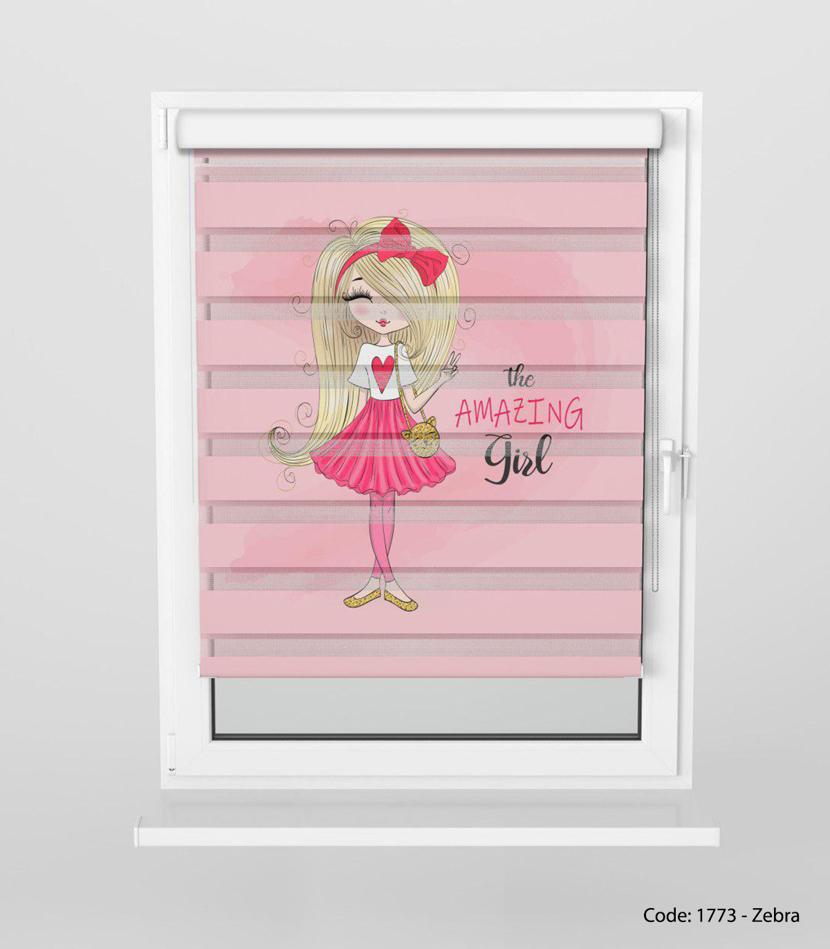 پرده زبرا سیسمونی مدل AMAZING GIRL