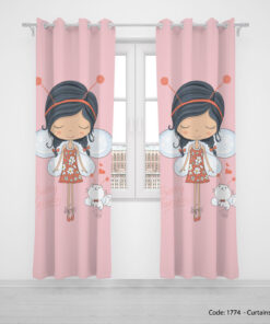 پرده پانچی مناسب سیمونی مدل LOVELY CAT