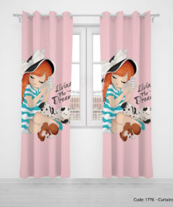 پرده دو تکه پانچی اتاق کودک مدل SLEEP