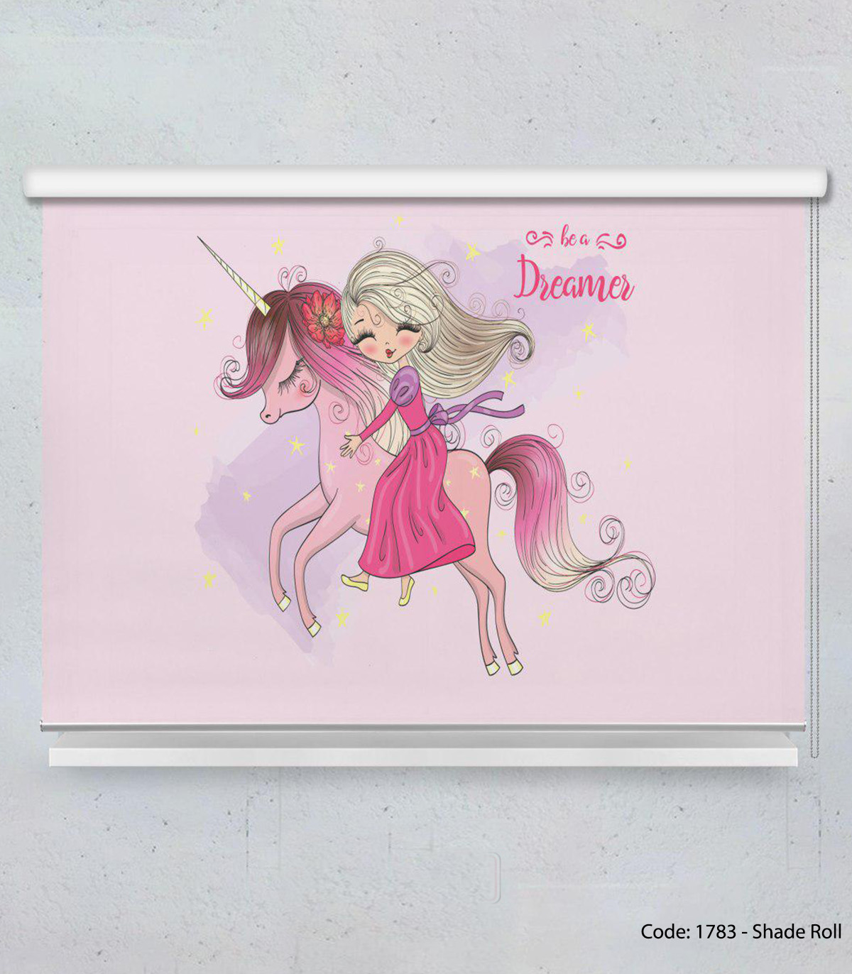 پرده شیدرول صورتی دخترانه مدل HORSEMAN