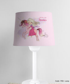 آباژور رومیزی صورتی دخترانه مدل HORSEMAN