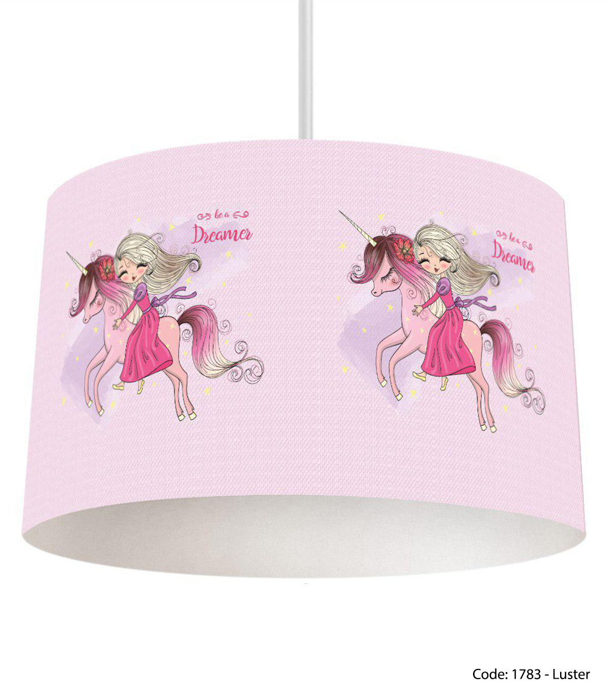 لوستر آباژوری صورتی دخترانه مدل HORSEMAN