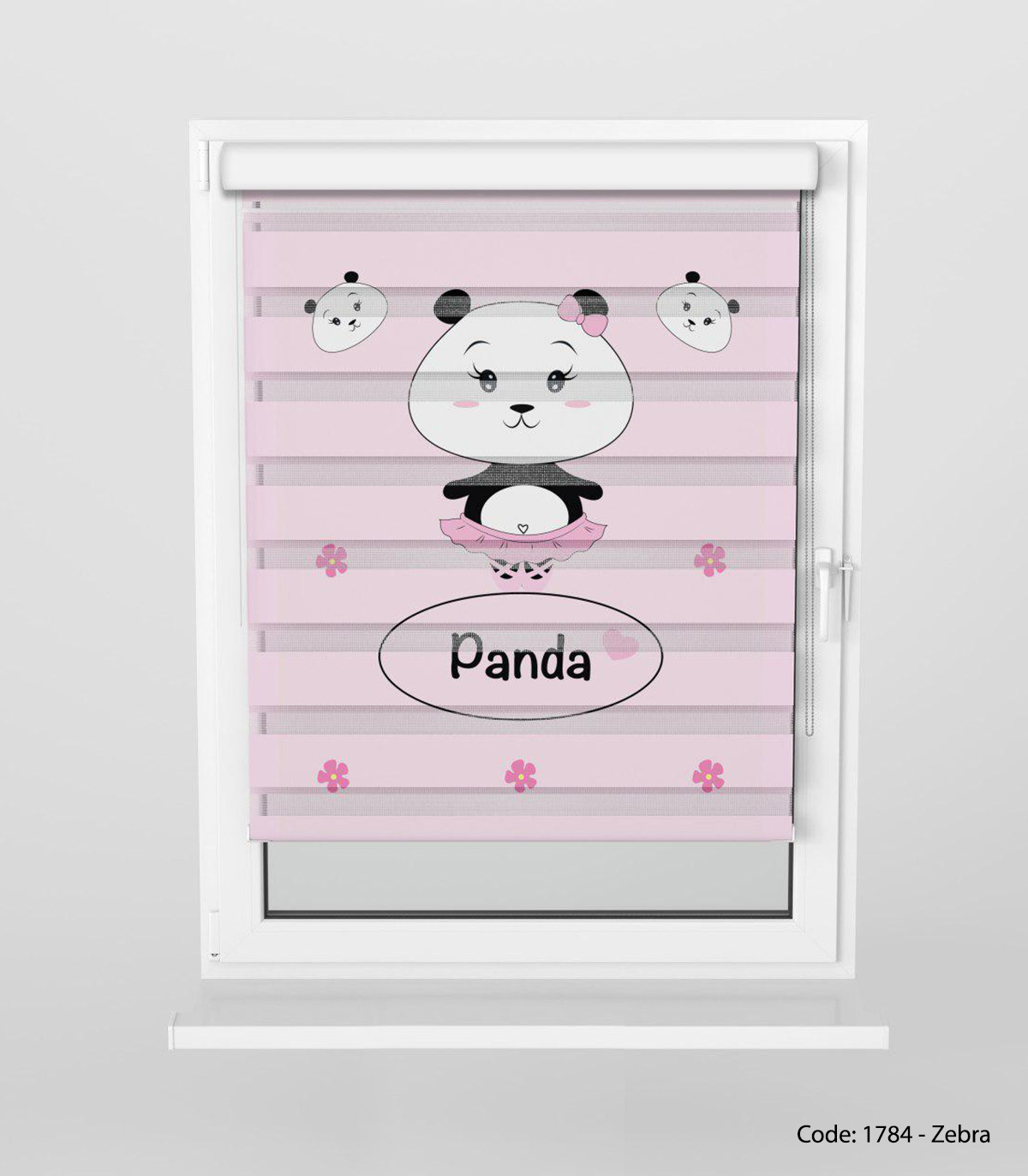 پرده زبرا مخصوص اتاق سیسمونی مدل PANDA