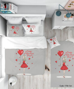 روتختی و ملحفه چاپی اتاق نوجوان مدل VALENTINE