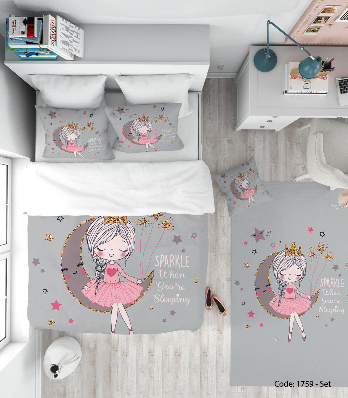 ست روتختی اتاق کودک مدل SPARKLE