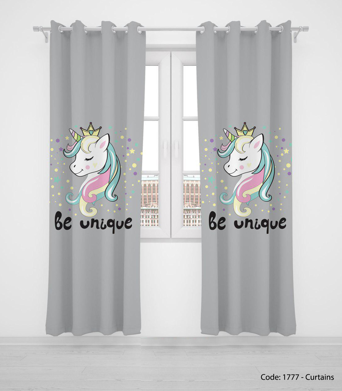 پرده پانچی دو تکه مناسب سیسمونی مدل BE UNIQUE