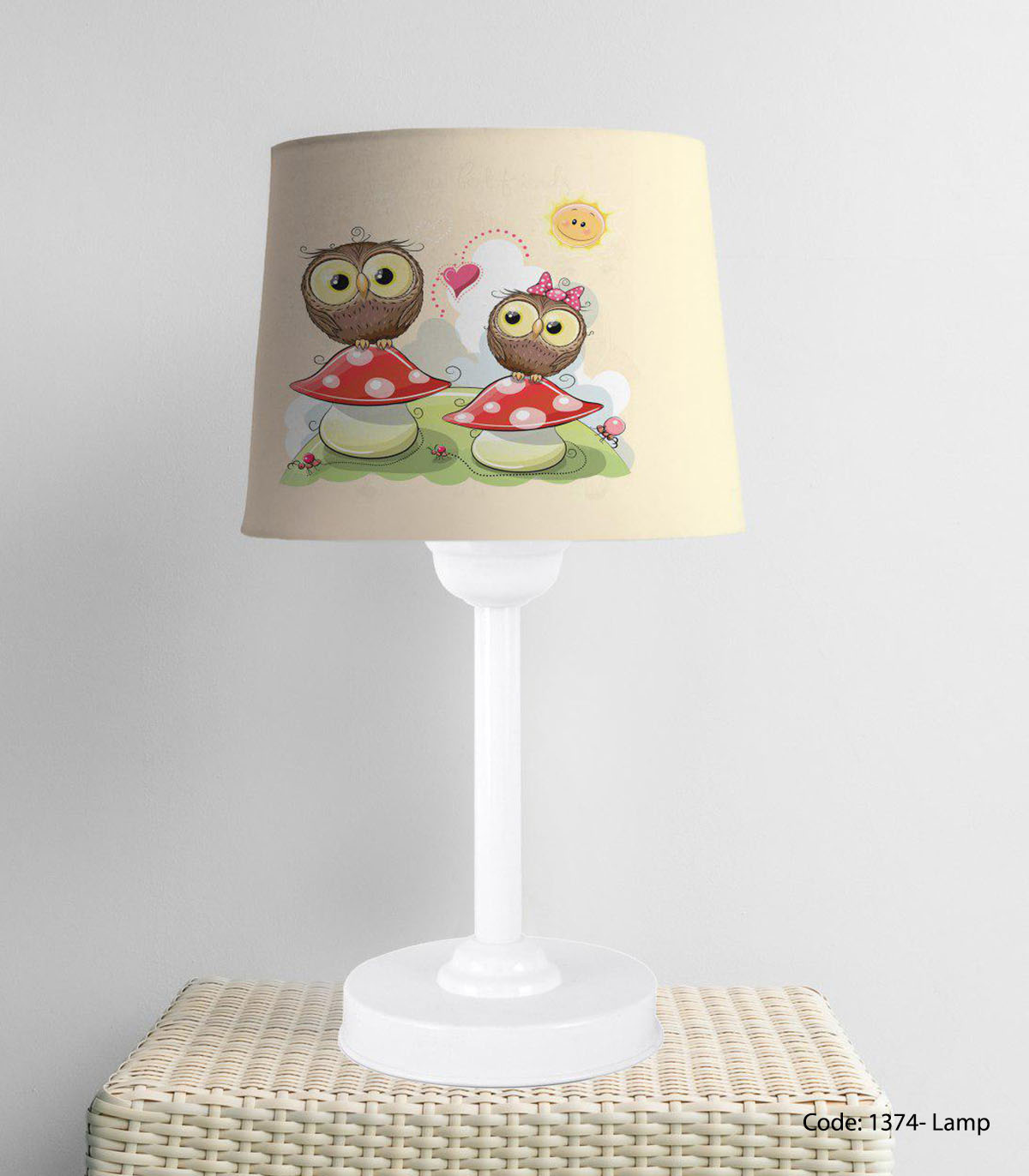 آباژور اتاق کودک مدل OWL AND MUSHROOM