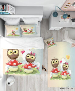 روتختی اتاق کودک مدل OWL AND MUSHROOM