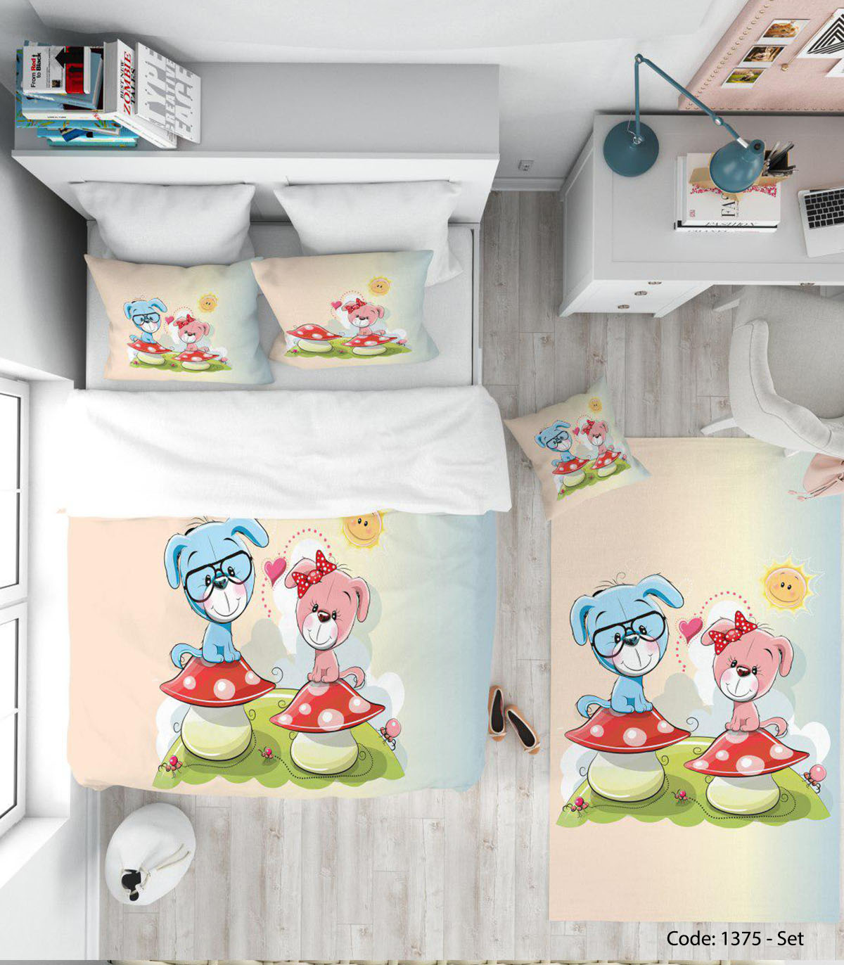 ست روتختی مناسب سیمونی مدل DOGS