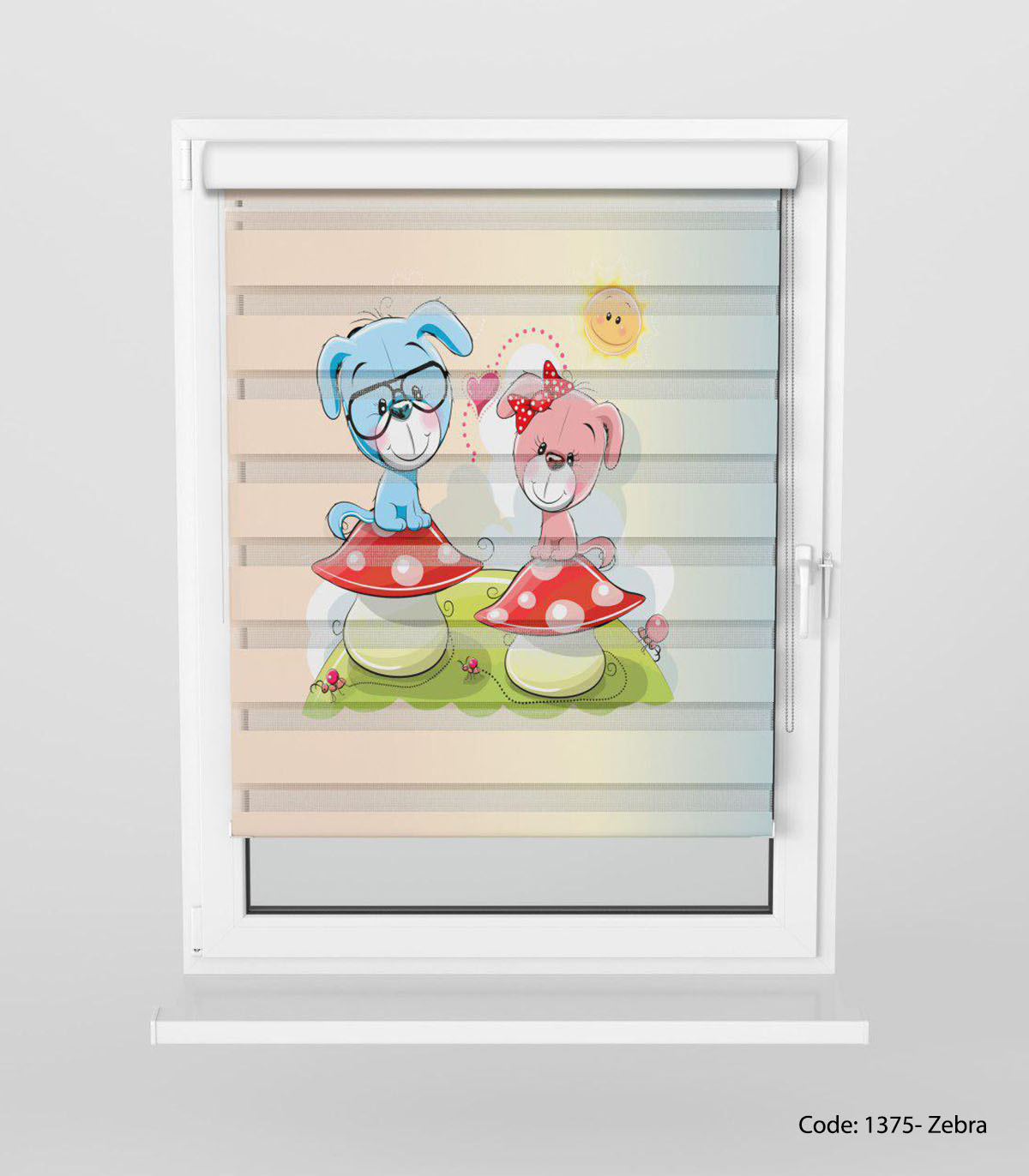 پرده زبرا مناسب سیمونی مدل DOGS