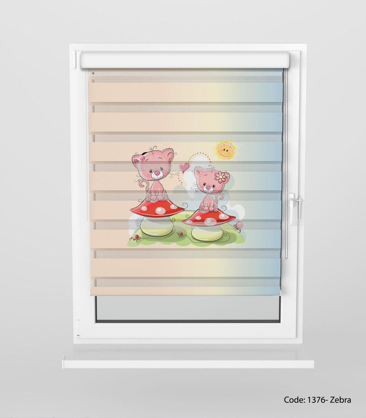 پرده زبرا اتاق کودک مدل TEDDY