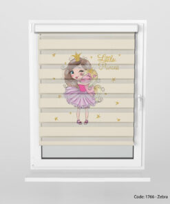 پرده زبرا دخترانه مدل LOVELY PRINCESS
