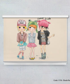 پرده شید بالارو دخترانه مناسب اتاق نوجوان مدل FOREVER FRIENDS