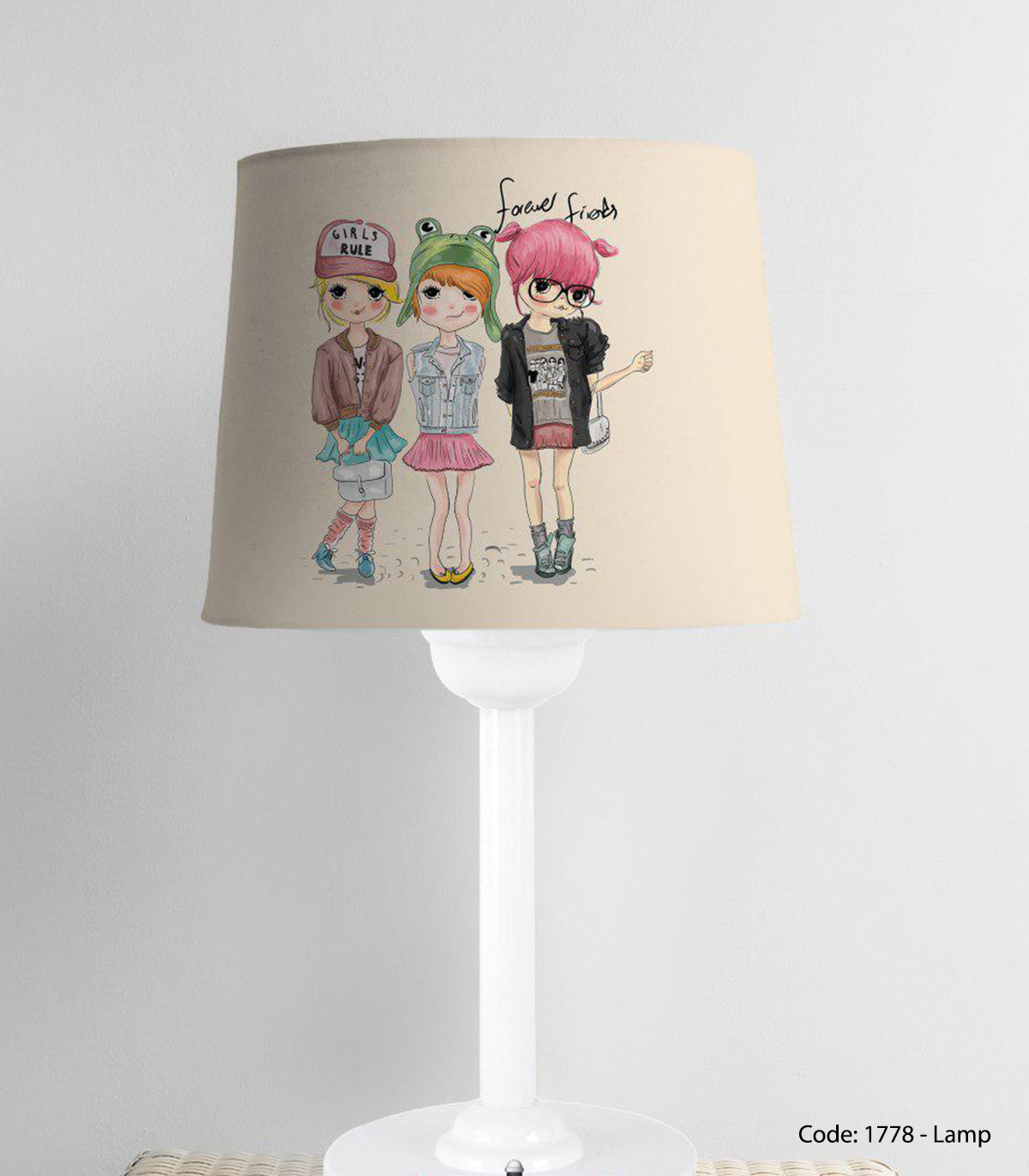 آباژور دخترانه مناسب اتاق نوجوان مدل FOREVER FRIENDS