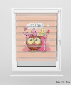 پرده زبرا گلبهی دخترانه مدل ITS A GIRL