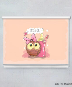 پرده شیدرول گلبهی دخترانه مدل ITS A GIRL